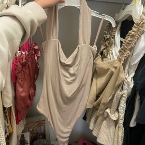 Superdown tan bodysuit. Size XS